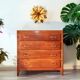 Commode en chêne doré, années 60