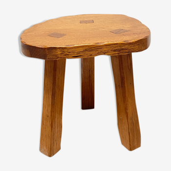 Brutalist tripode vintage stool