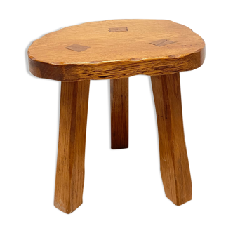 Brutalist tripode vintage stool