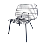 Black steel armchair