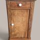 Walnut bedside table with a black marble top – late 19th century.