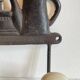 Coat rack made of steel and porcelain