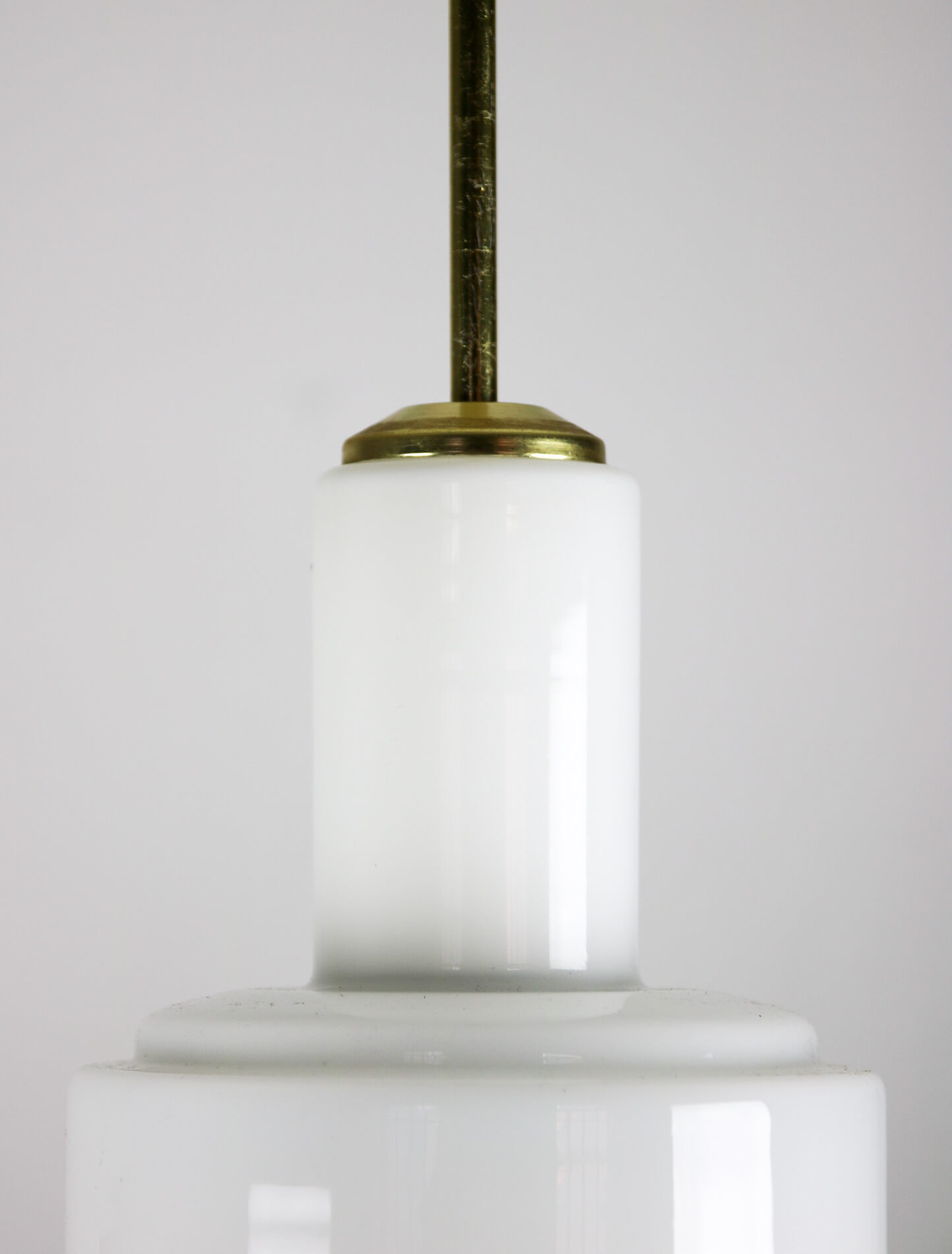 Vintage bauhaus opaline cascade pendant light, 1940s