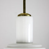 Vintage bauhaus opaline cascade pendant light, 1940s