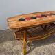 Table basse rotin bambou années 60