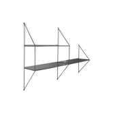 Minimalist wall shelf in perforated metal, rigitulle, 1950s