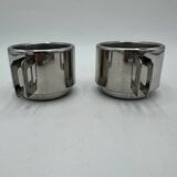 Set of vintage stainless steel cups