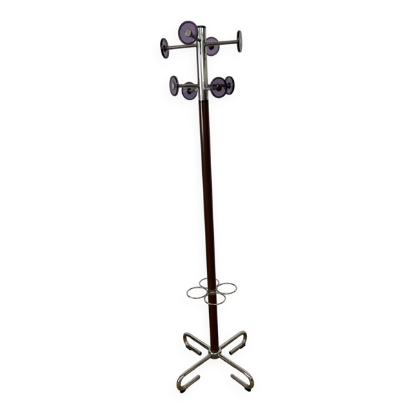 Porte manteau industriel en métal chromé