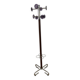 Industrial coat rack in chrome metal
