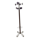 Industrial coat rack in chrome metal