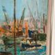 Swedish Oil on Canvas – “Port of Gothenburg” by Eric With
