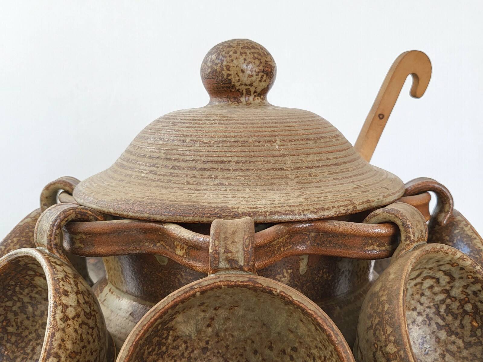 SERVICE A PUNCH/ SANGRIA VINTAGE 1970 IN STONEWARE KERALUC 70S 1970S 1970S