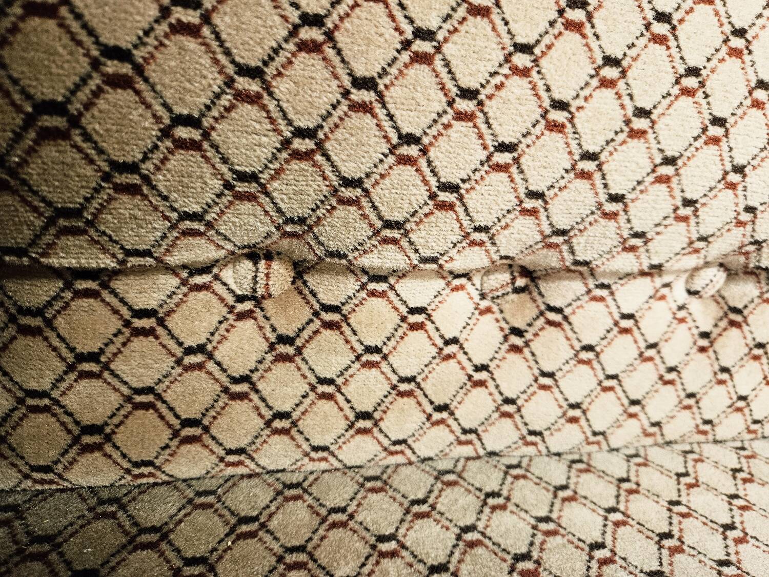 Vintage velvet bench 1970