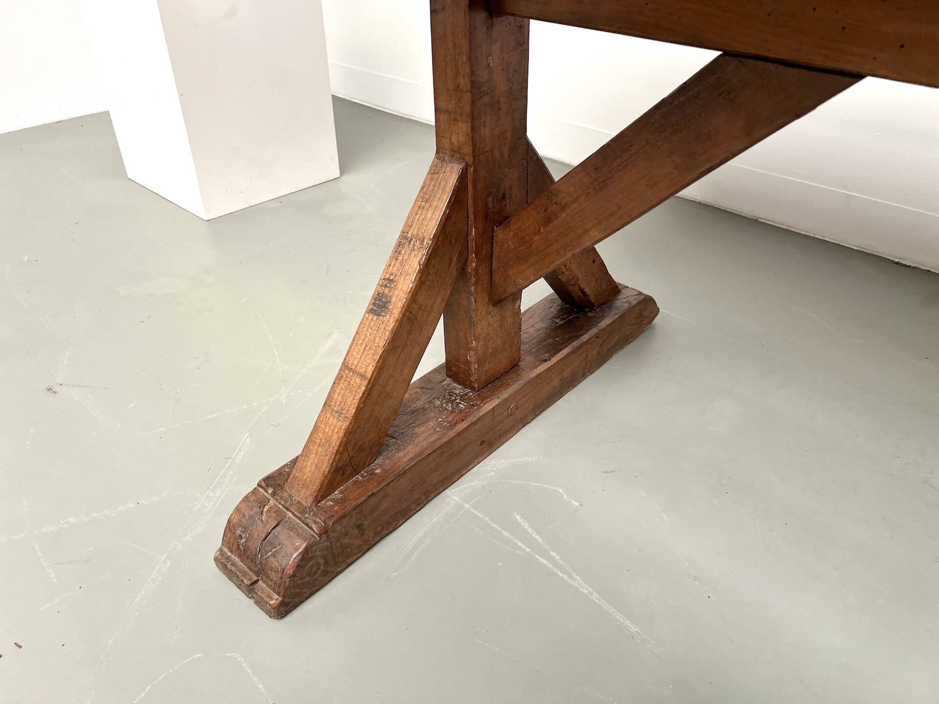 19th century brutalist oak table