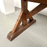 19th century brutalist oak table