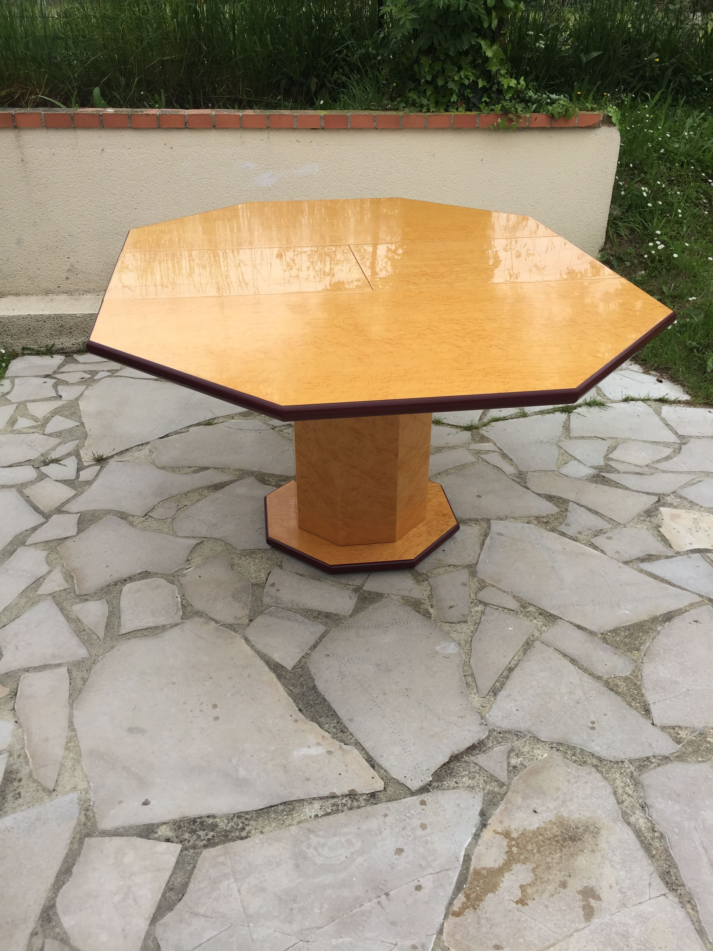 Table vintage en sycomore de Mario Sabot 1970
