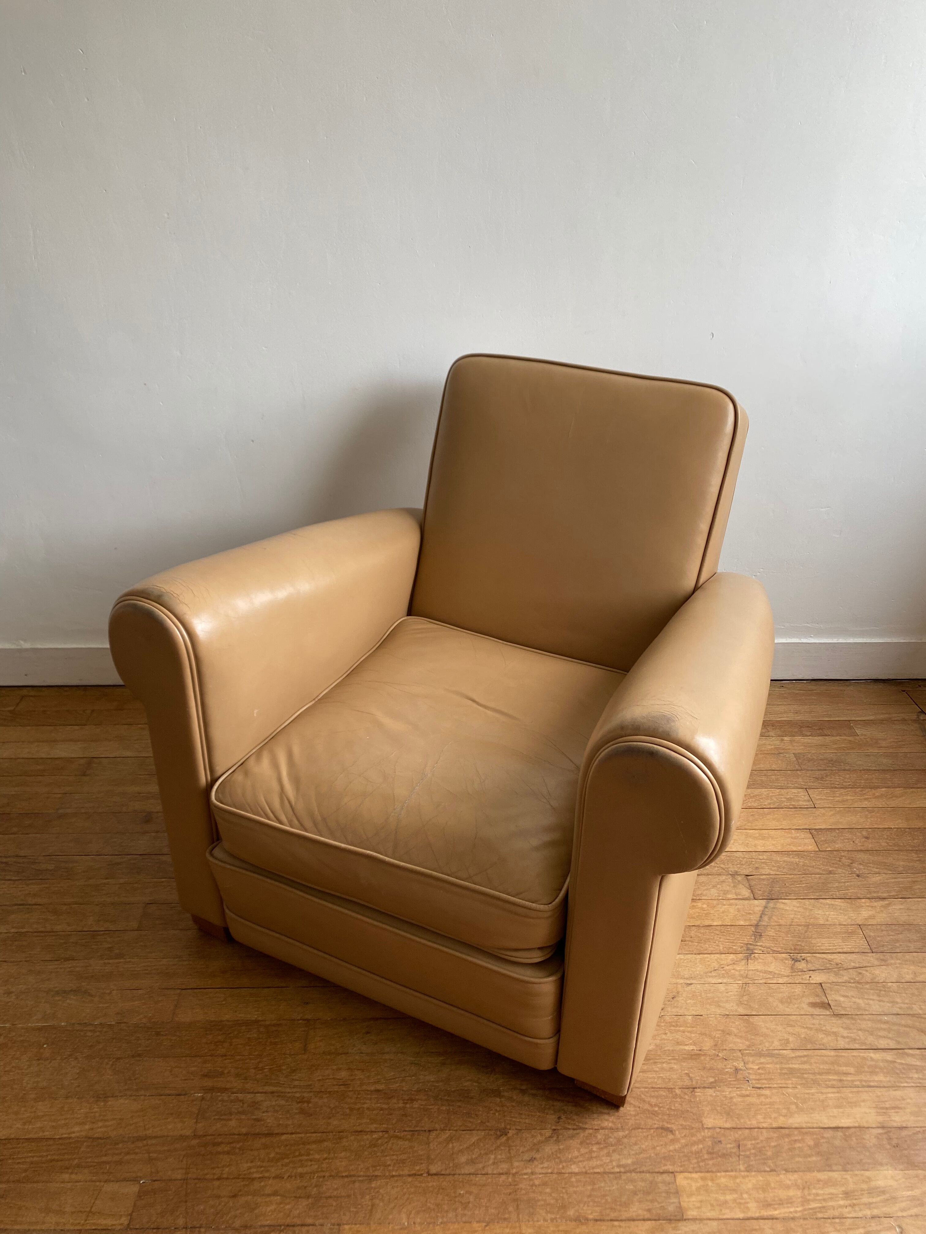 Fauteuil club cuir vintage