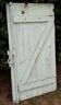 Small solid antique wooden shutter, 104cm high x 54cm wide