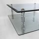 Table basse en lucite et verre, style moderniste, années 1970