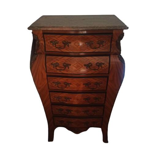 Commode ancienne en marqueterie, style Louis XV/XVI