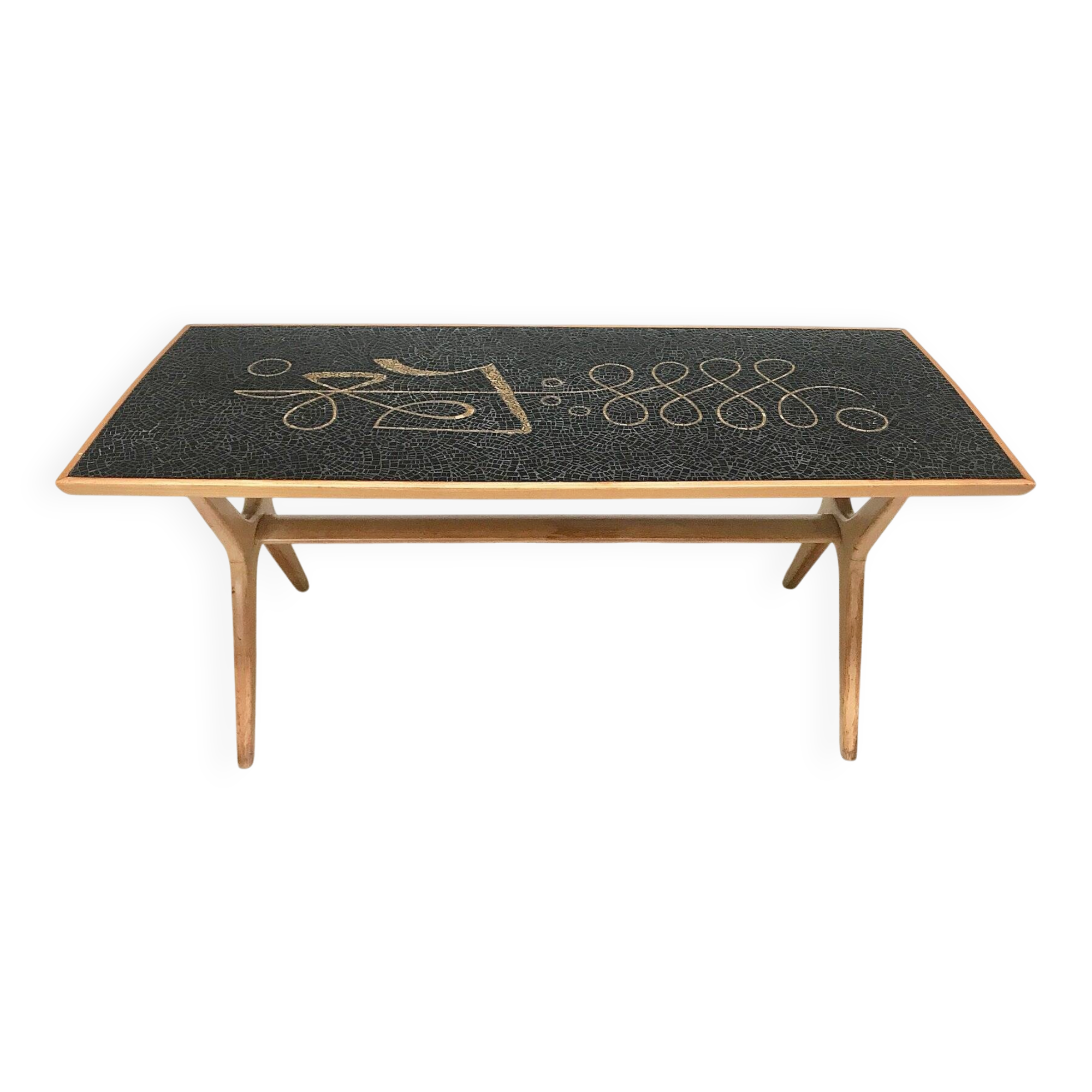 Handcrafted Mosaic coffee table by Berthold Müller, West-Germany 1950s