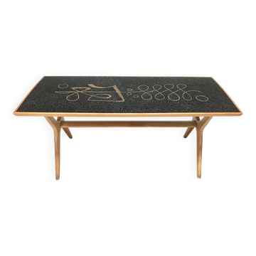 Handcrafted Mosaic coffee table by Berthold Müller, West-Germany 1950s