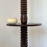 1940s floor lamp in turned wood