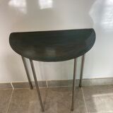 Console acier inox demi rond