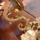Pair of wall sconces in gilded bronze, Rococo style, Louis XV.