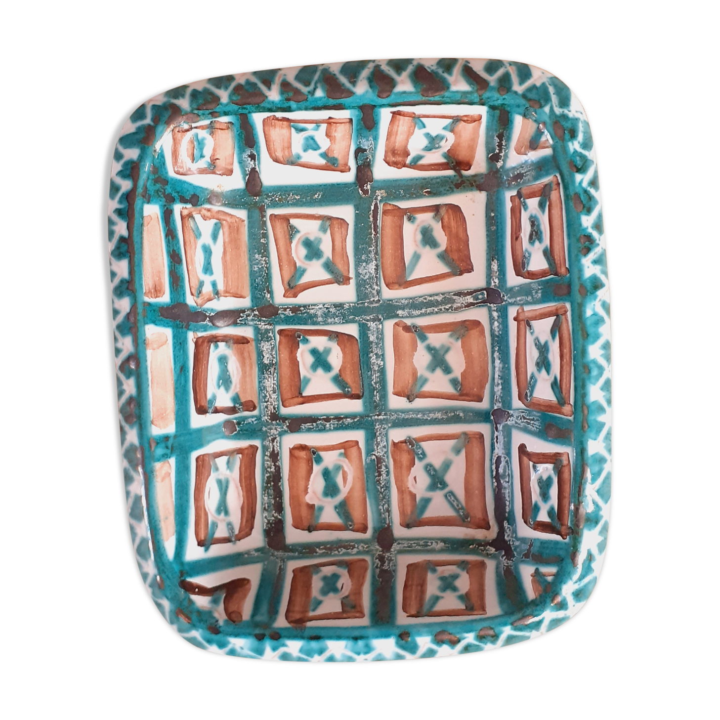 Empty vintage ceramic pocket year 50 signed Robert Picault