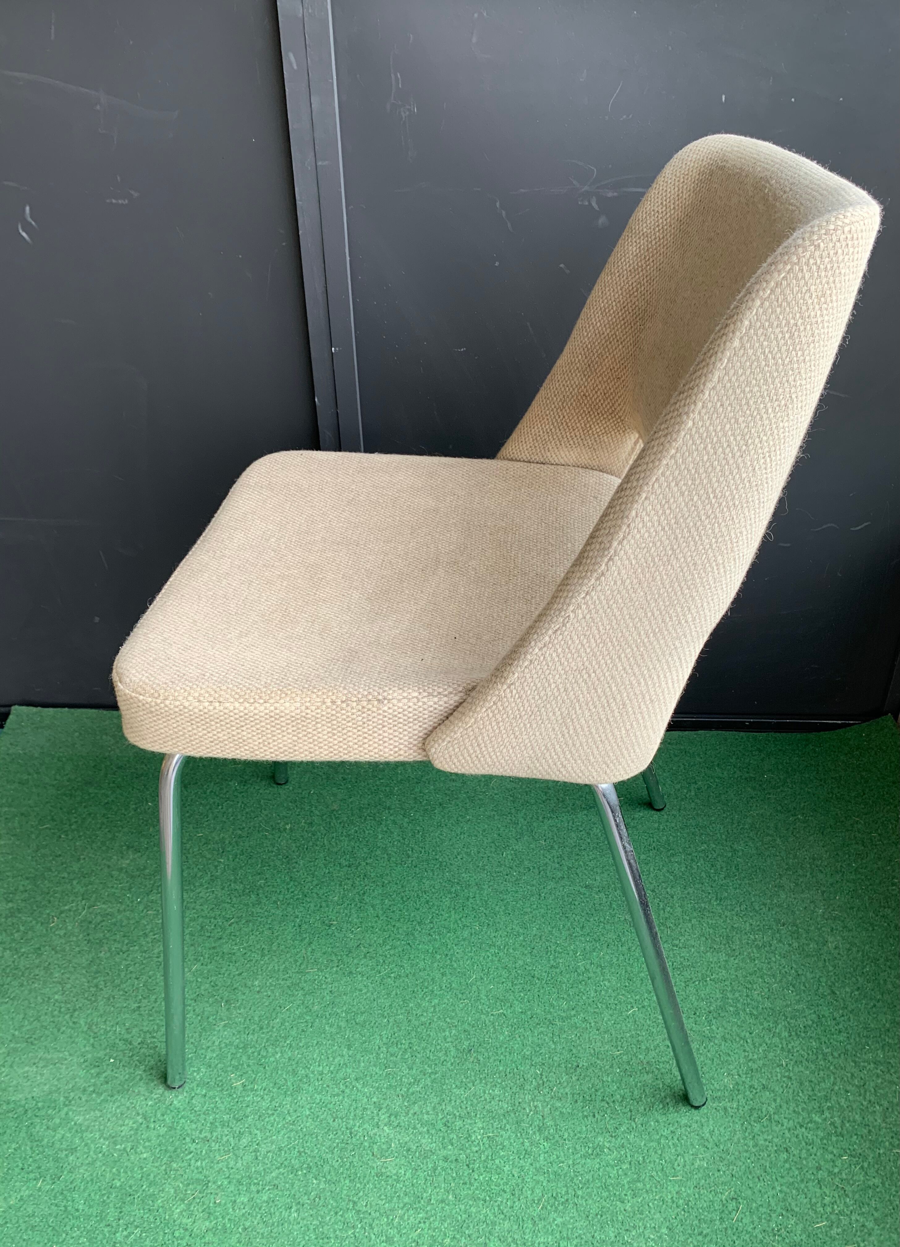 Caviarde armchair hull beige fabric 70s