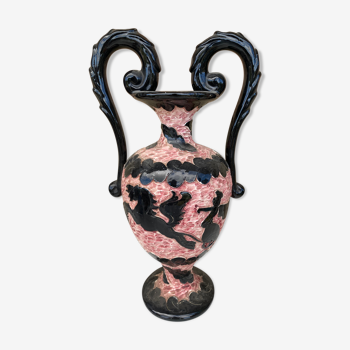 Vase céramique vintage Lamarche Vallauris Monaco 1960