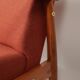 Scandinavian armchair in terracotta wool, 1970