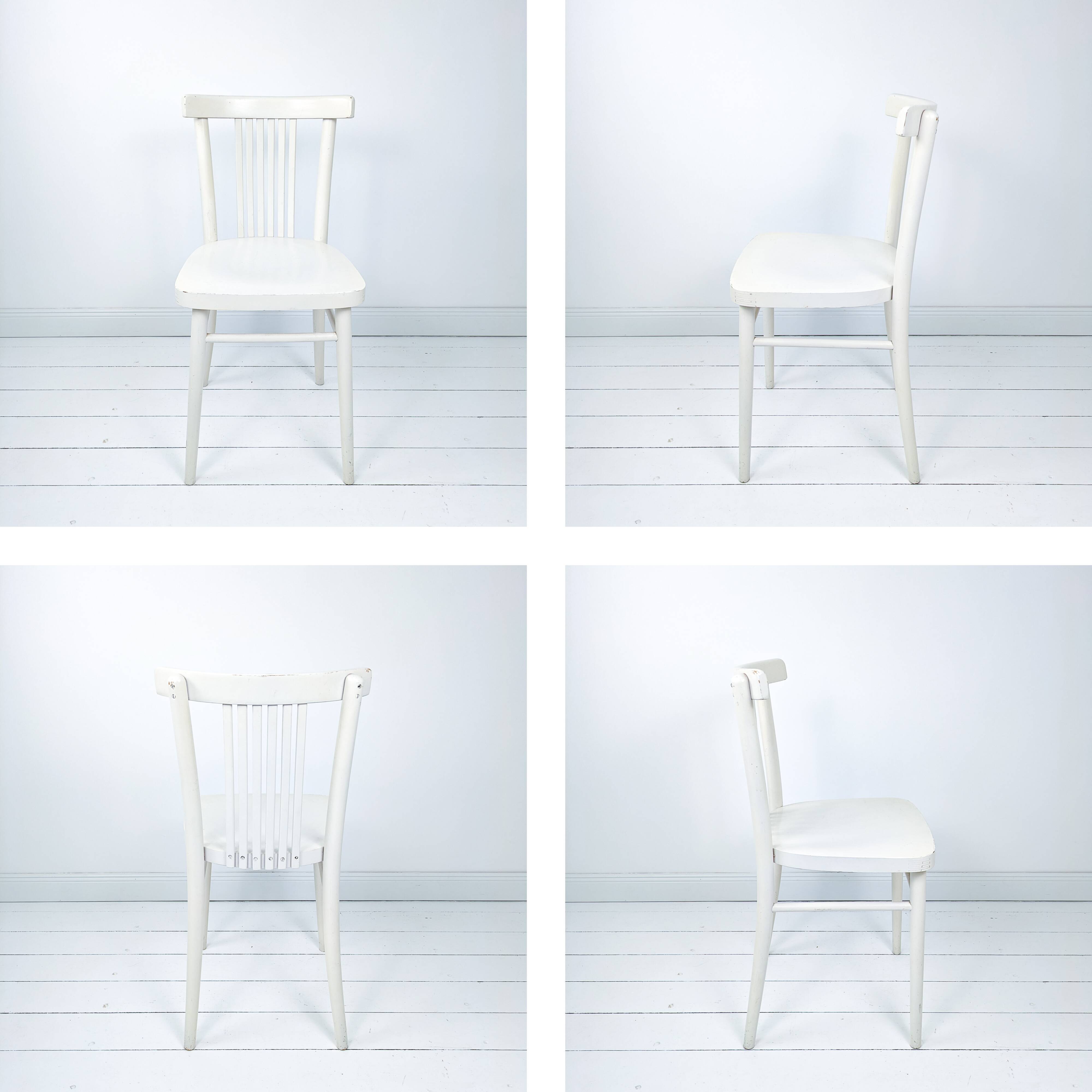 Chaise bistrot vintage bois courbé, style café viennois classique années 60