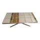 Coffee table in steel and ceramic tiles Roche Bobois
