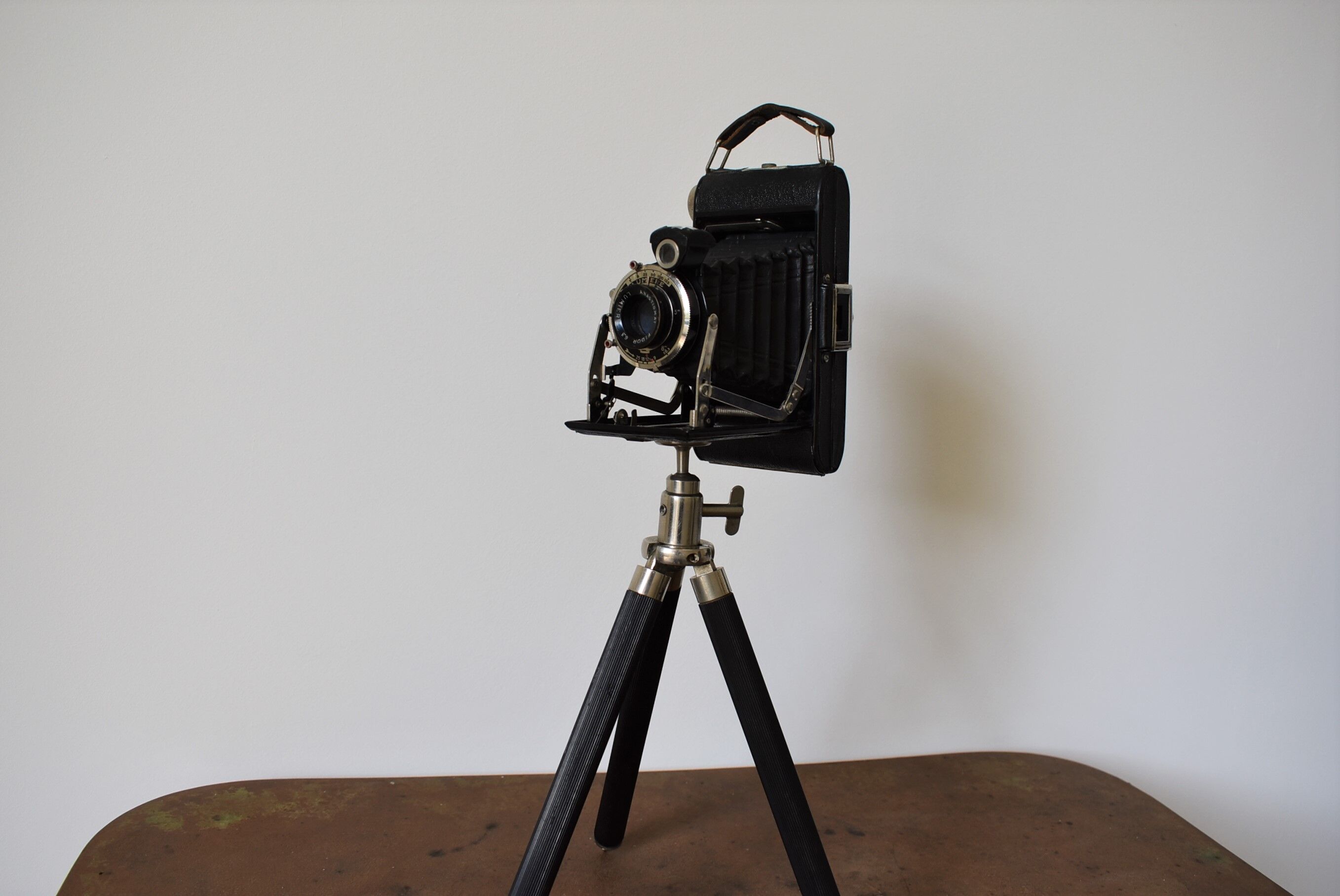 Kodaks black bellows camera