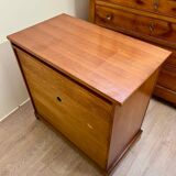Small 70s TV cabinet in solid cherry wood