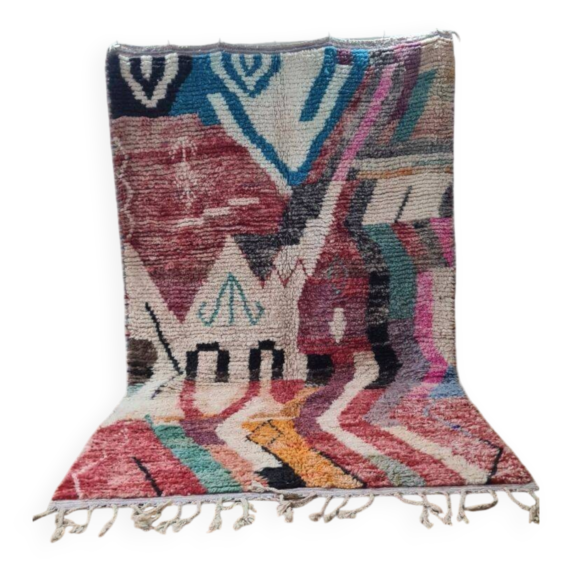 Handmade Berber wool rug Boujaad 250x150 cm