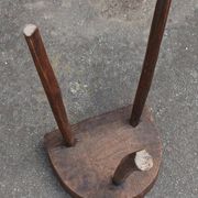 Farmhouse tripod stool in oak
