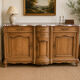 Curved walnut sideboard