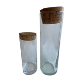 Pair of glass jars