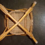 Wicker rattan child chair 1950