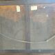 Painting mountains snowy landscape frame gilded wood signed 72x62cm