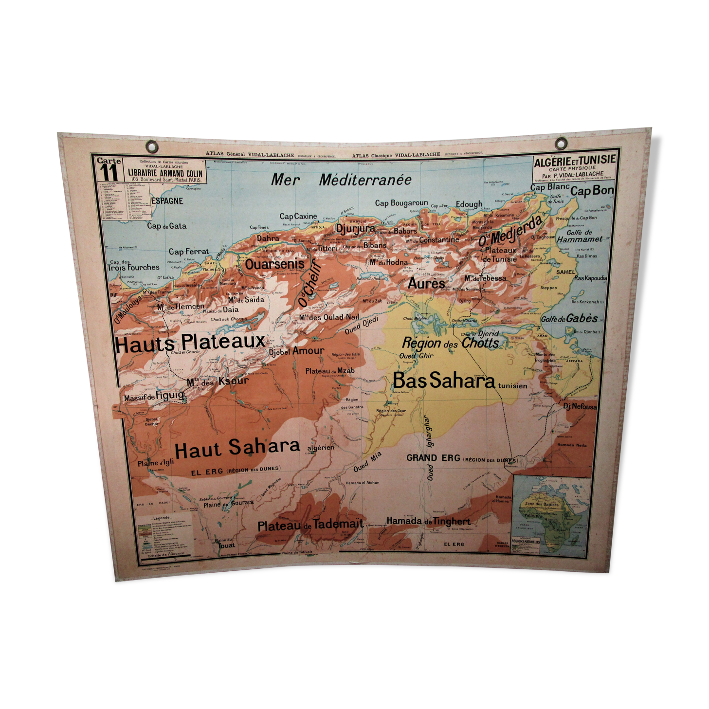 Algeria and Tunisia 11 and 11bis Vidal Lablache 40s