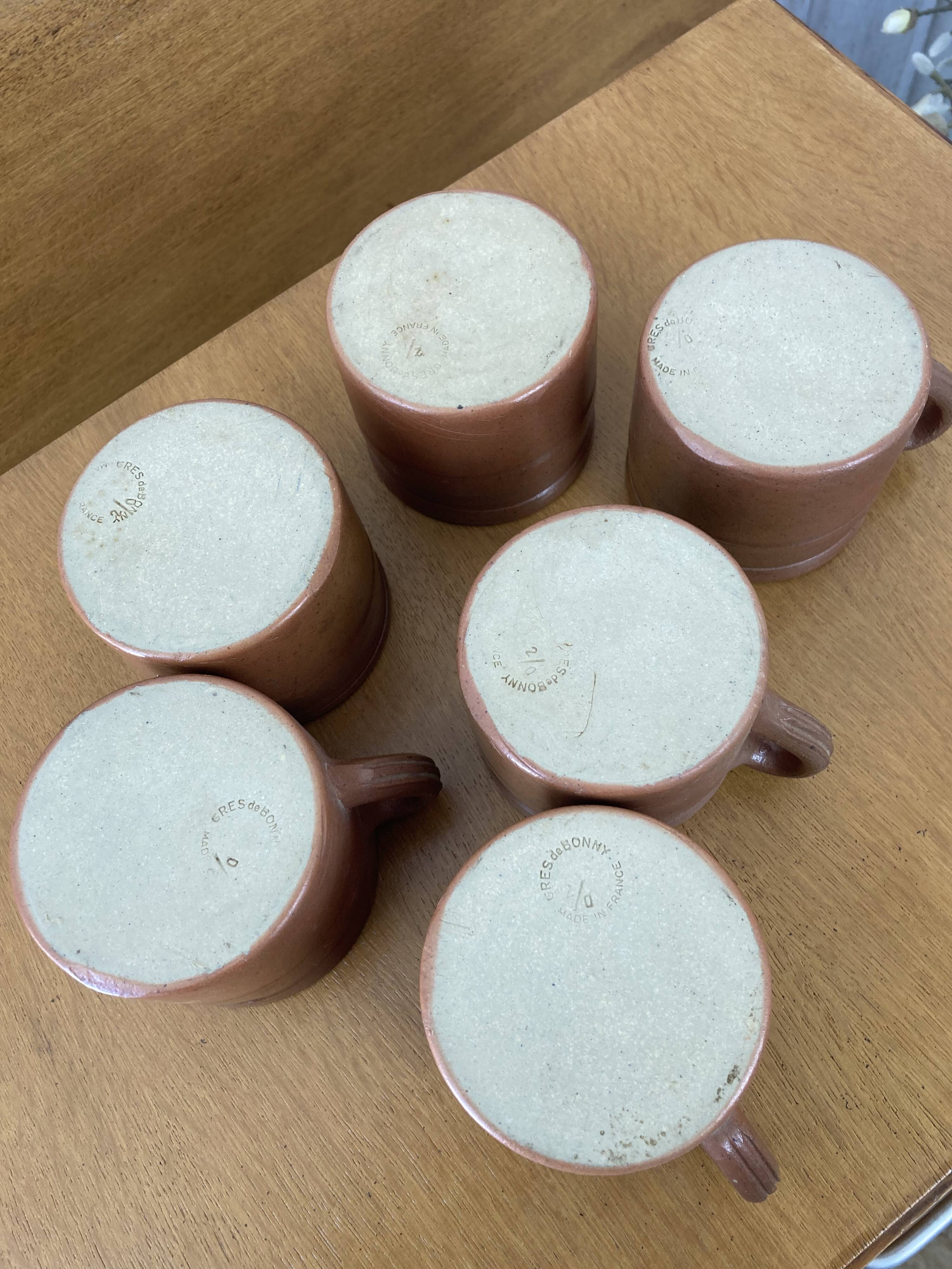 Vintage stoneware mugs