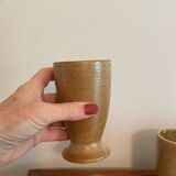 Set de 6 verres / tasses en Grès 1970 vintage