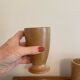 Set of 6 glasses / mugs in stoneware, vintage 1970.