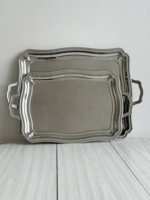 Stainless steel serving trays