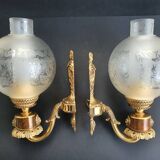 Pair of bronze wall sconces in Empire/Napoleon III style.
