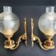 Pair of bronze wall sconces in Empire/Napoleon III style.